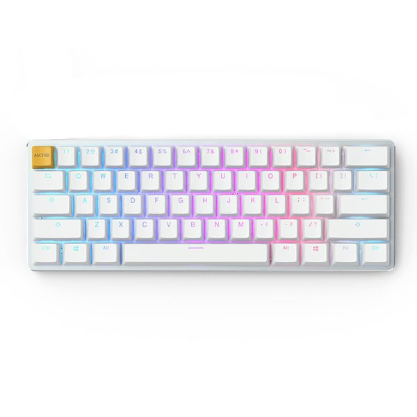 1 - Glorious - GMMK - Compact Pre-Built Gaming Keyboard - White Ice Edition