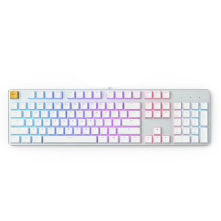 Glorious - GMMK - Full Size RGB Modular Mechanical Gaming Keyboard - White Ice Edition