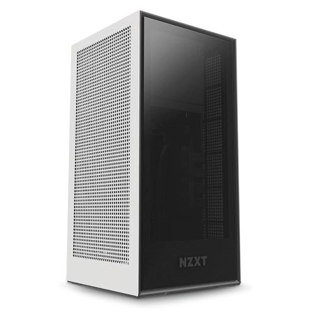 NZXT - H1 Mini ITX Computer Case with 650w PSU Riser Cable and 140mm Liquid Cooler