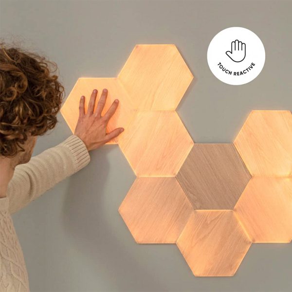 2 - Nanoleaf - Elements - Wood Hexagon Starter Kit 7 Panels