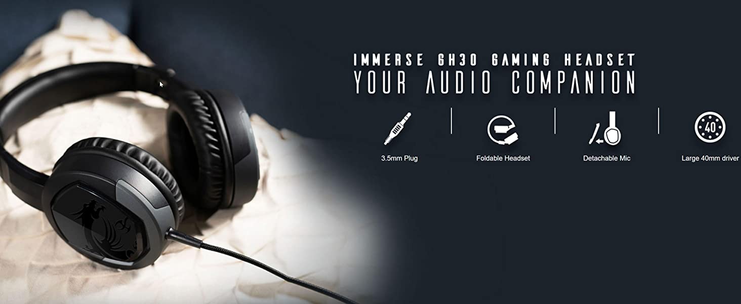 Overview - 1 - MSI - Immerse GH30 V2 - Gaming Headset