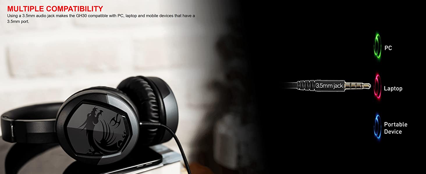 Overview - 3 - MSI - Immerse GH30 V2 - Gaming Headset