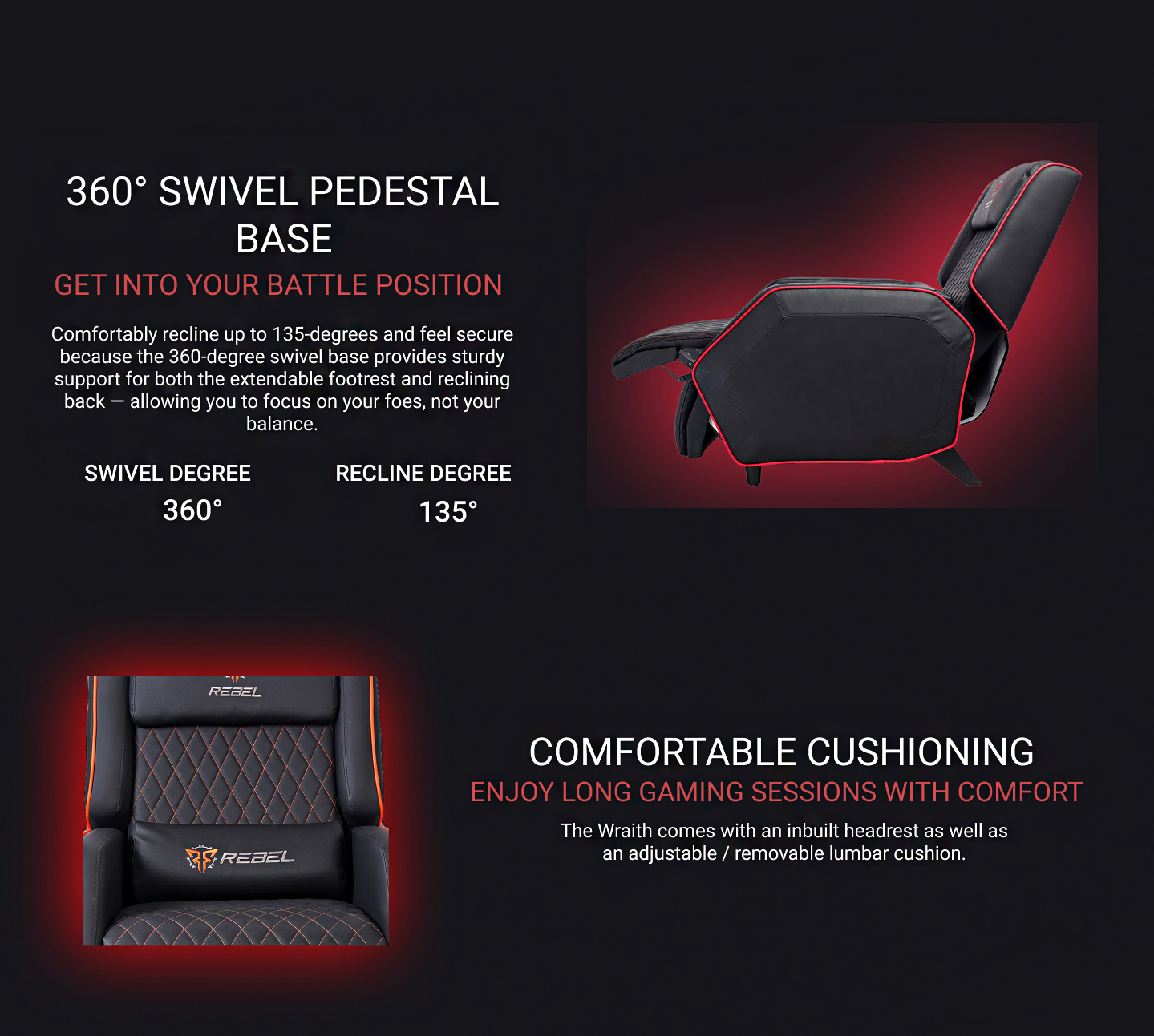 Overview - Rebel - Wraith - Gaming Sofa
