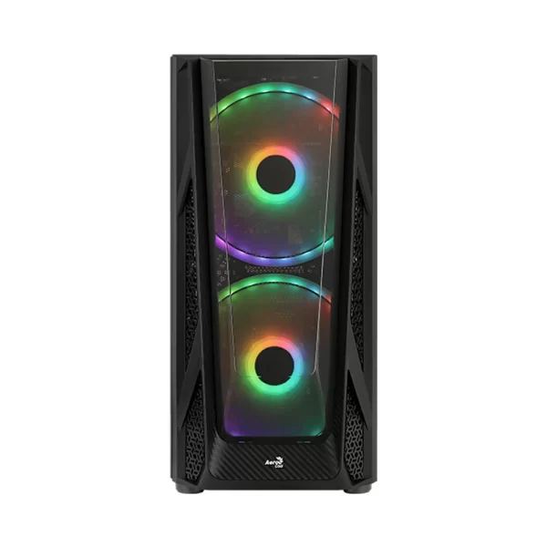 3 - Aerocool - NightHawk Duo Tempered Glass ARGB Mid Tower Chassis