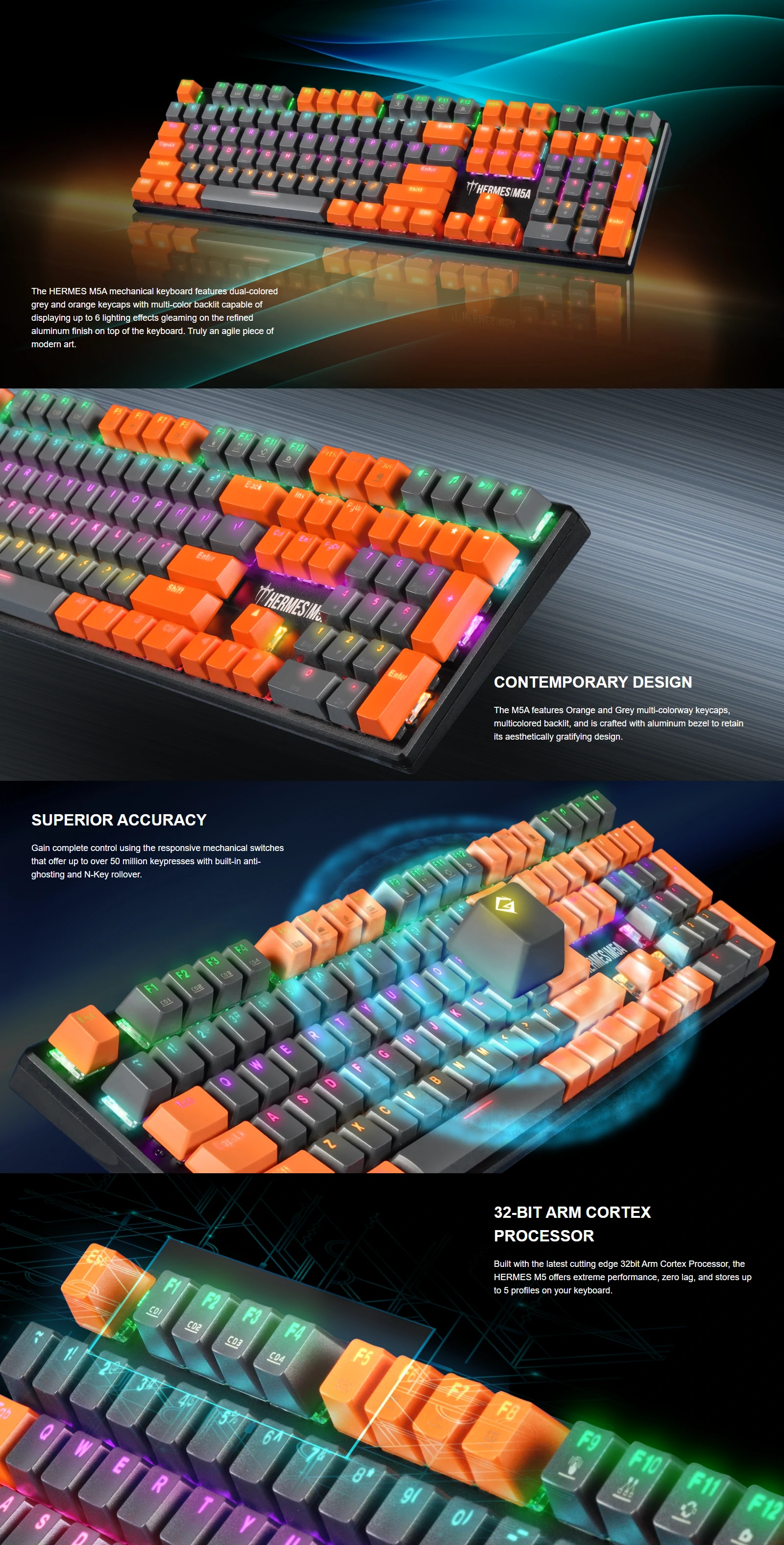 Overview - Gamdias - Hermes M5A RGB Mechanical Gaming Keyboard