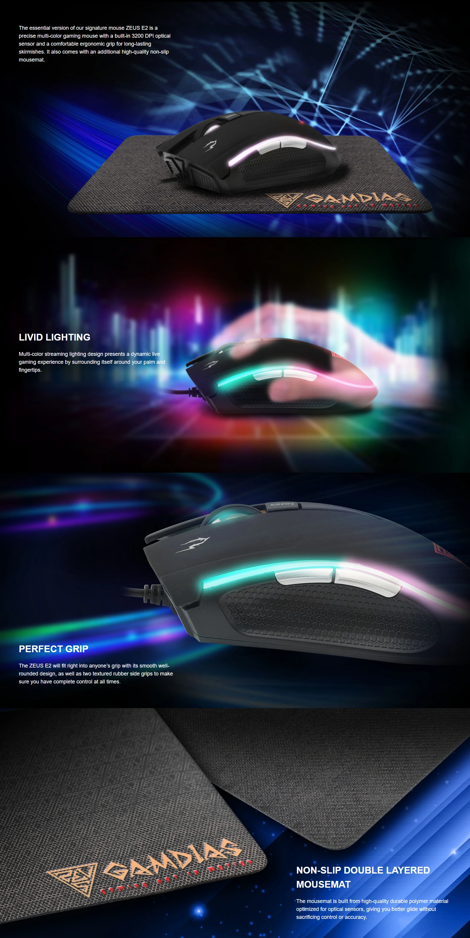 Overview - Gamdias - Zeus E2 RGB Gaming Mouse