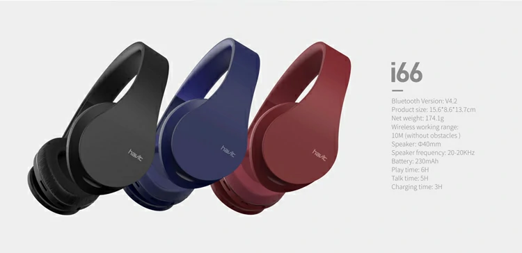 Overview 3 - Havit - I66 Foldable Wireless Headphones