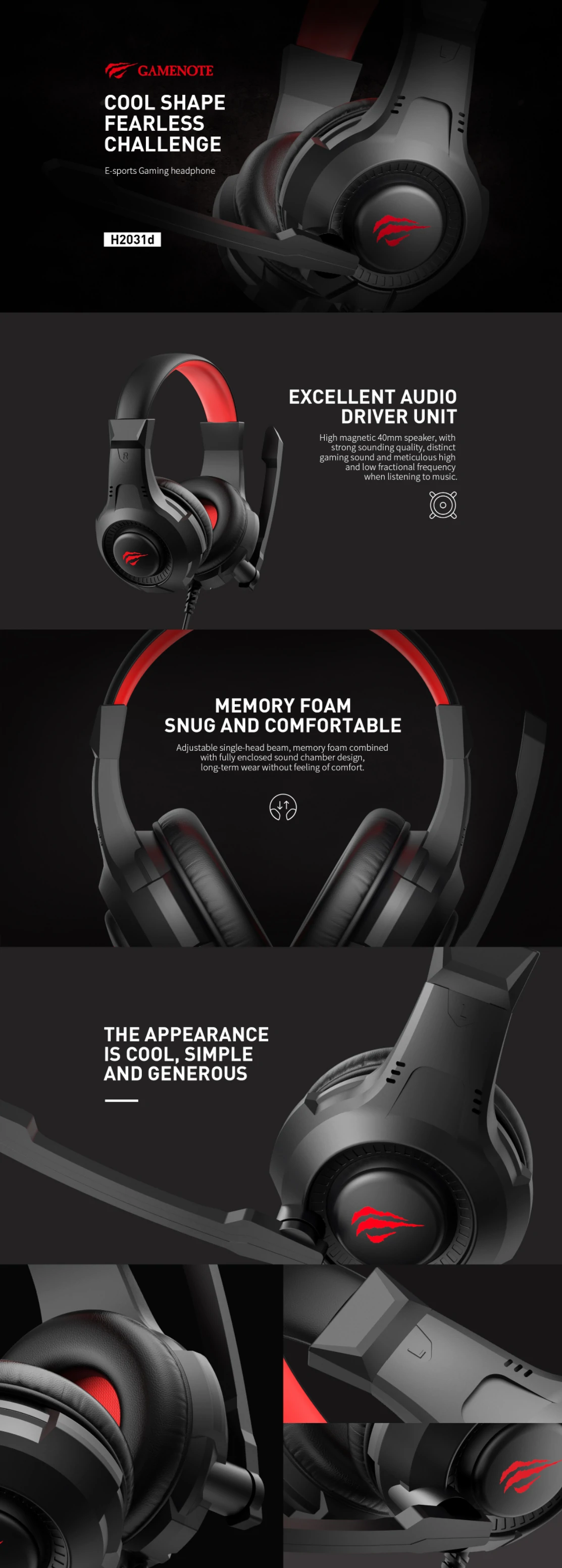 Overview - Havit - H2031d Gaming Headset