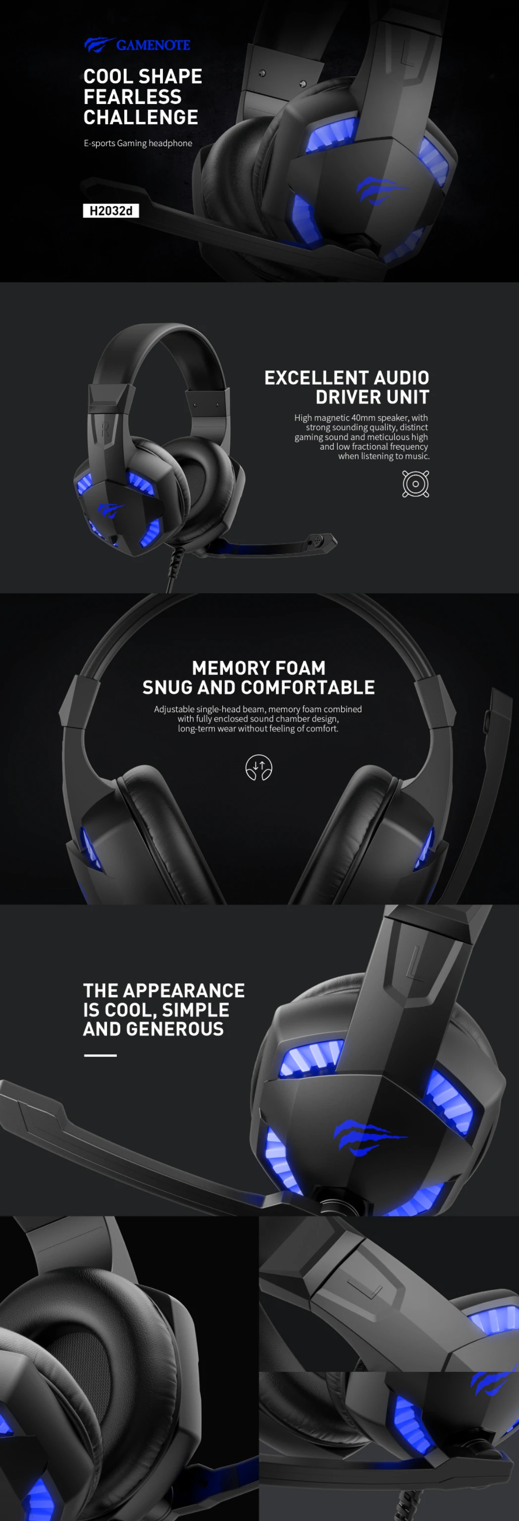 Overview - Havit - H2032d Gaming Headset