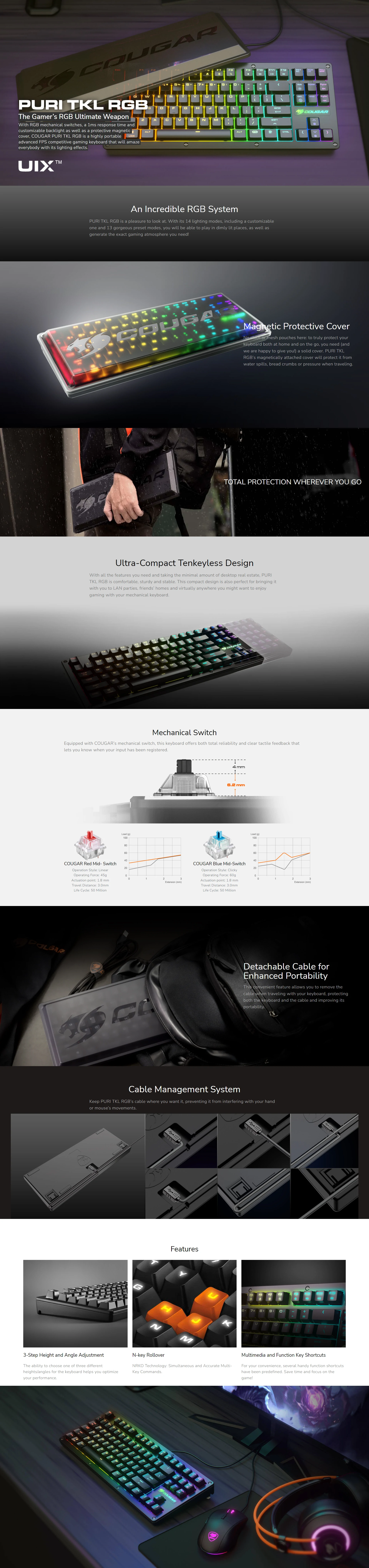 Overview - Cougar - Attack X3 TKL RGB -Mechanical Gaming Keyboard