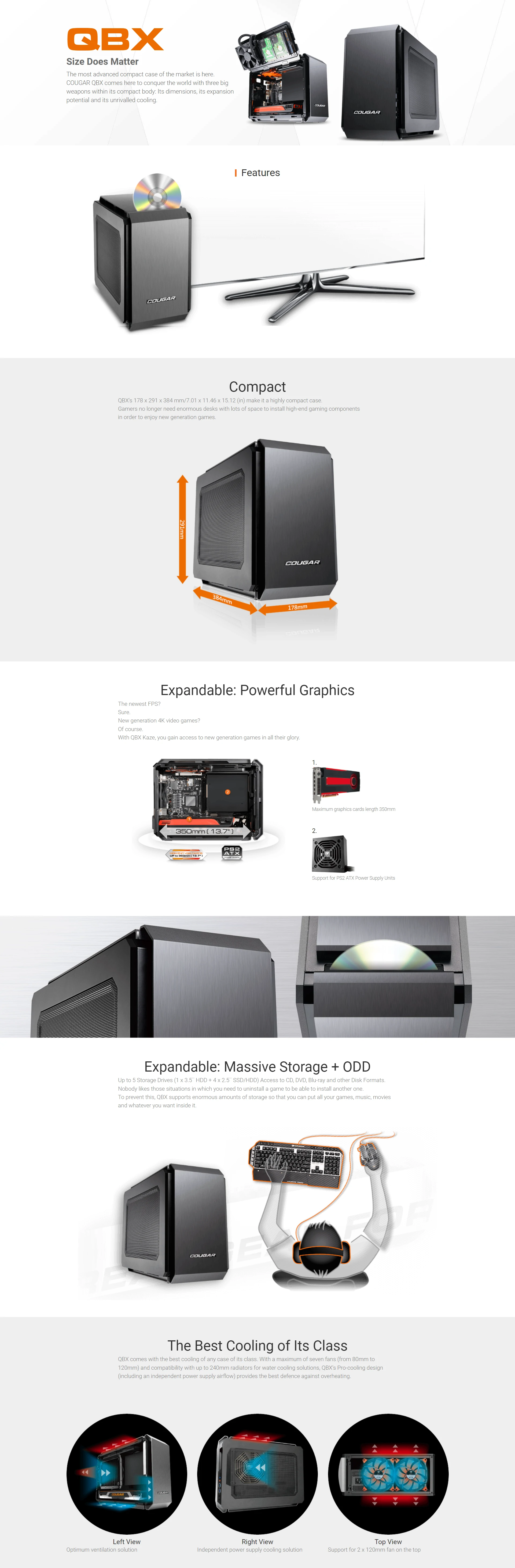Overview - Cougar - QBX - Ultra Compact Pro Gaming Mini-ITX Case