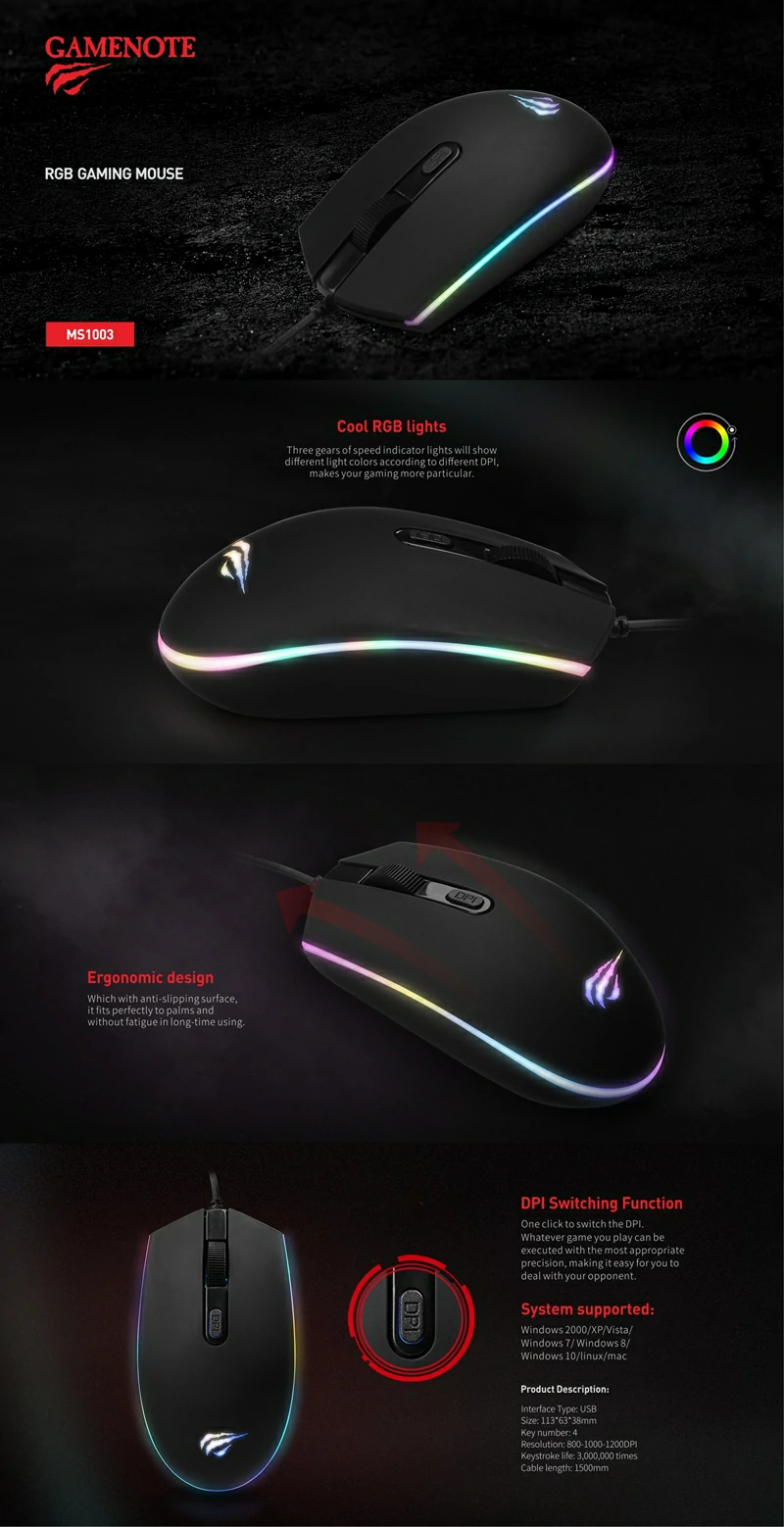 Overview - Havit - MS1003 Gaming Mouse