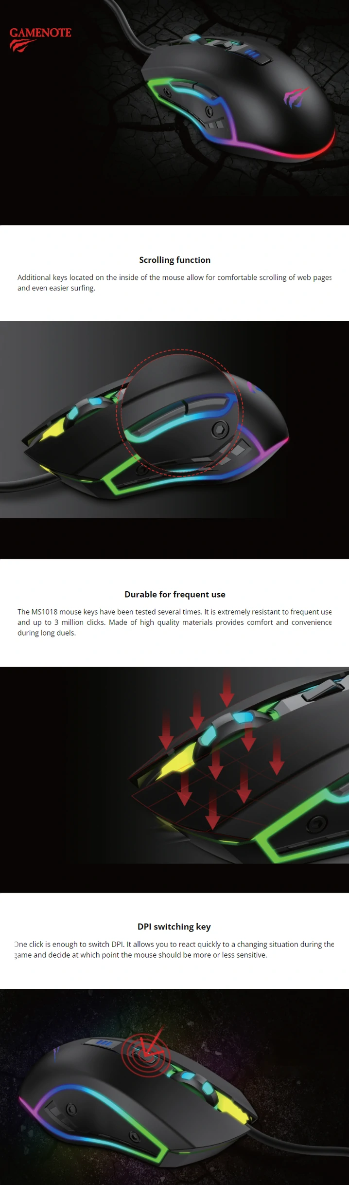 Overview - Havit - MS1018 Gaming Mouse
