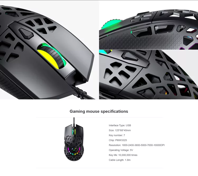 Overview2 - Havit - MS956 RGB Gaming Mouse