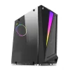 1 - 1st Player - Rainbow R5 Tempered Glass LED Strip Gaming Case with 3 R1 Fans