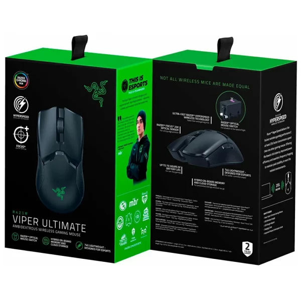 3 - Razer Viper Ultimate Ambidextrous Gaming Mouse with Razer HyperSpeed Wireless Charging Dock