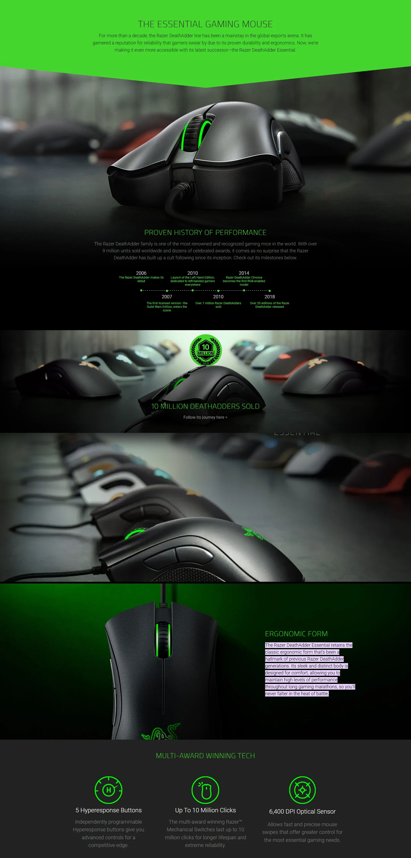 Overview - Razer DeathAdder Essential Gaming Mouse1