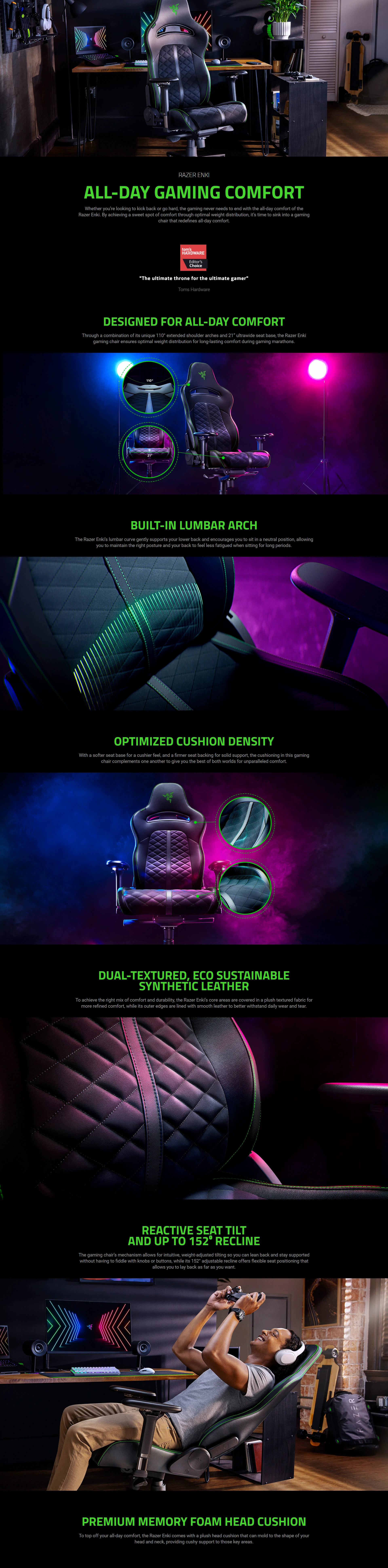 Overview - Razer Enki Gaming Chair