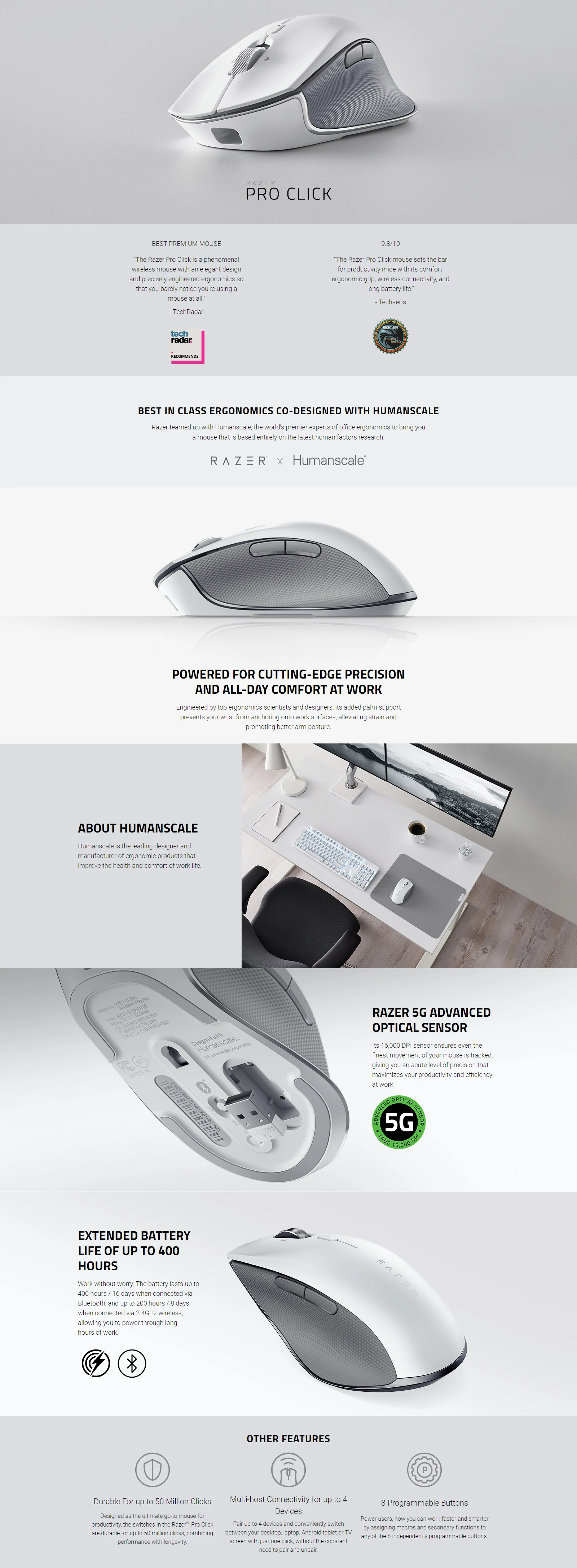 Overview - Razer Pro Click High-Precision Ergonomic Wireless Mouse