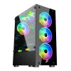 1 - 1st Player Firedancing V2A Black ATX Gaming Case - With 4 G6-4pin Fans