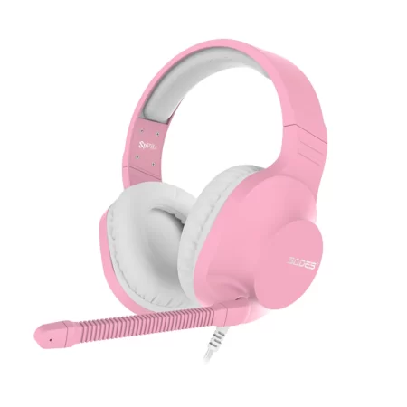 Sades Spirits 50mm Lightweight Gaming Headset - Pink