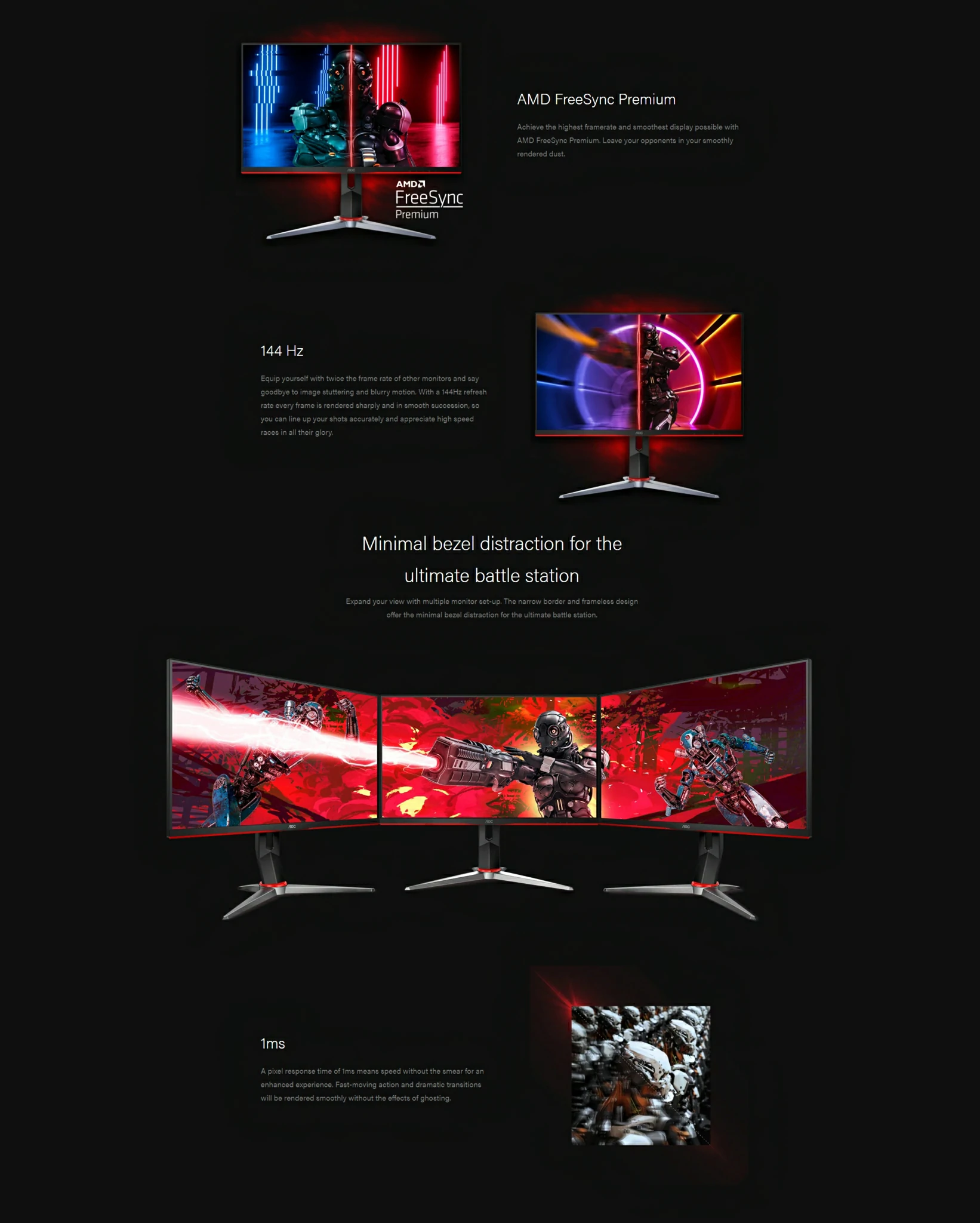 Overview - AOC 24G2 24-inch Frameless Gaming IPS Monitor